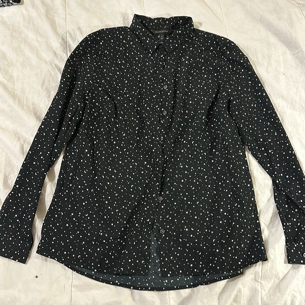 BANANA REPUBLIC starry button up blouse